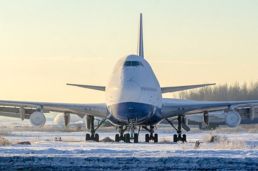 Boeing 747 plane flight RF
